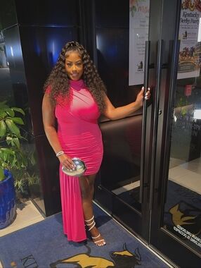 Hot Pink One-Shoulder Ruched Asymmetric Dress